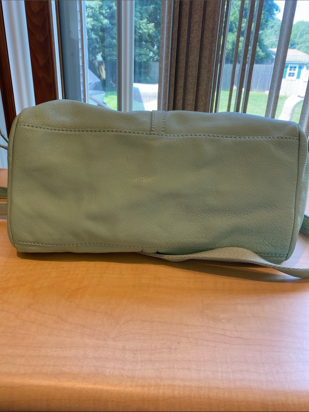 FOSSIL Mint Leather Satchel - Picture 2 of 5
